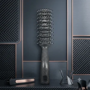Professional Vented Detangling Hair Brush (Carbon Fiber Design)