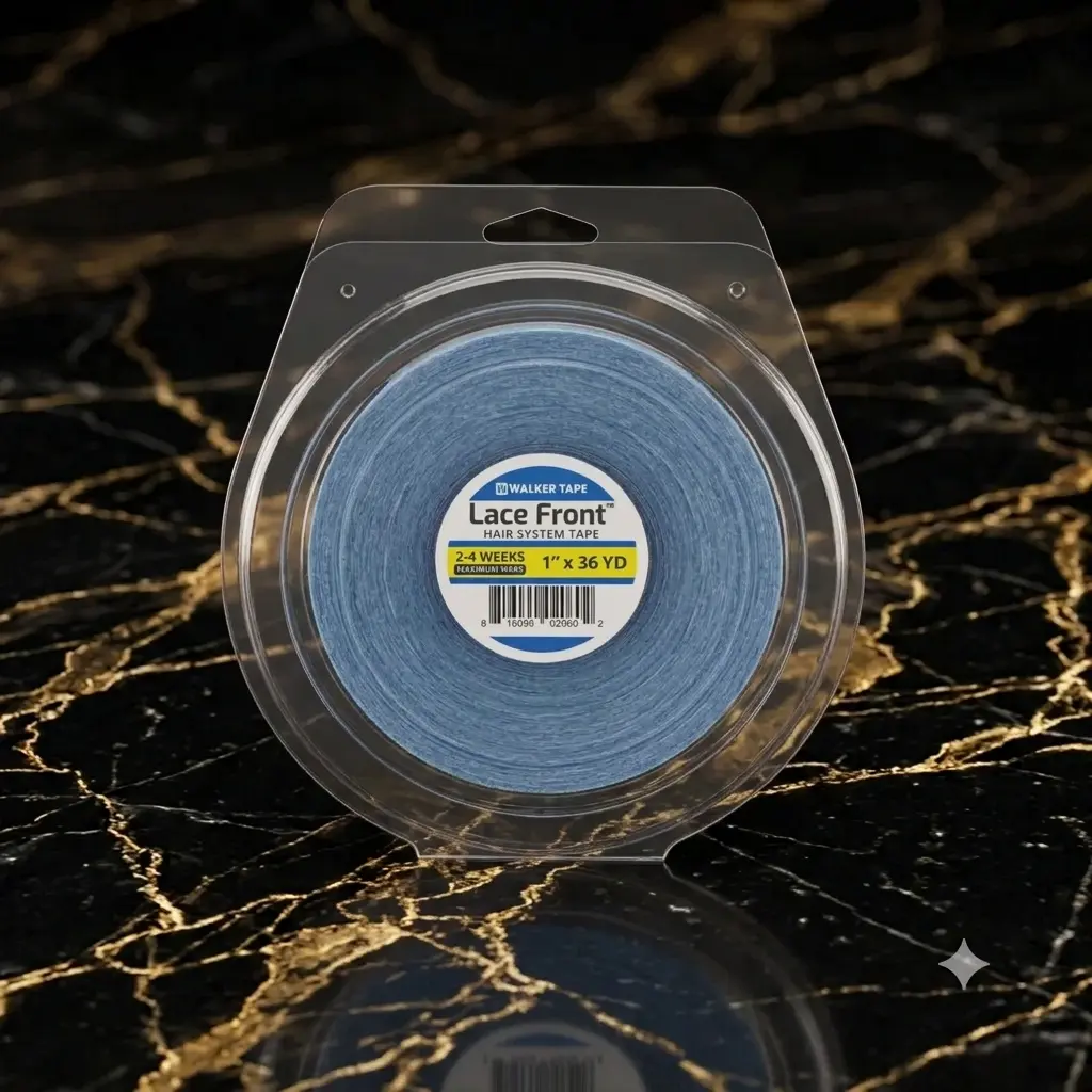 Walker Tape Lace Front Blue Adhesive Roll (1/2 Inch x 3 Yards
