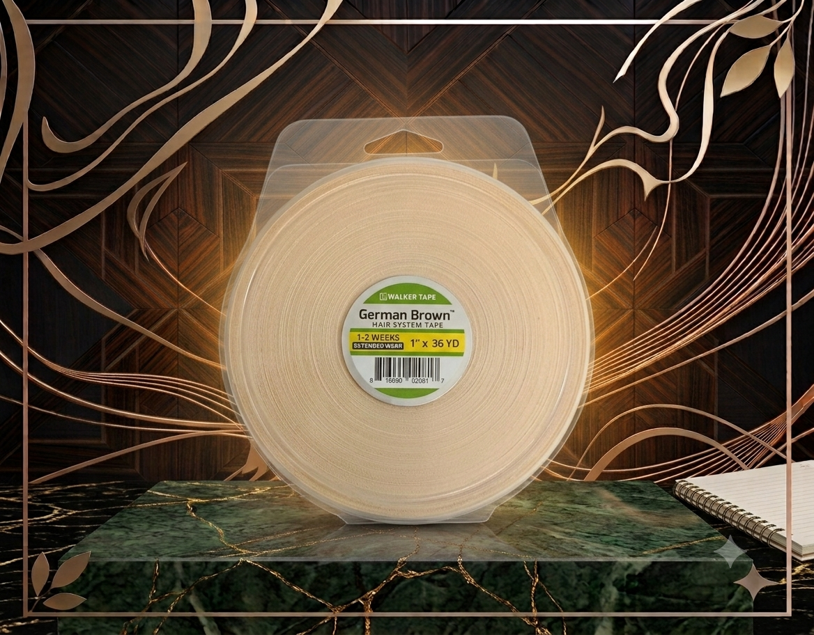 Walker Tape German Brown Adhesive Tape (Yellow Liner) - 1 Inch x 36 Yards